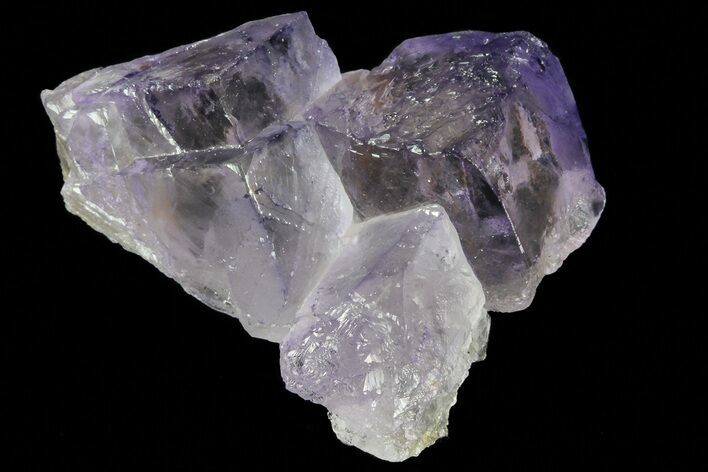 Lustrous Purple Cubic Fluorite Crystals - Morocco #80336